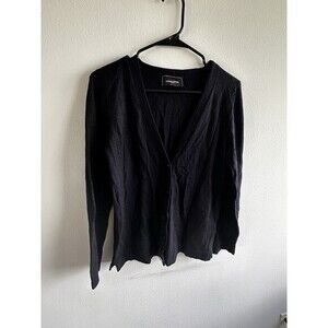 Women’s Giorgio Armani 38 V Neck Blue Button-up Wool Sweater‎